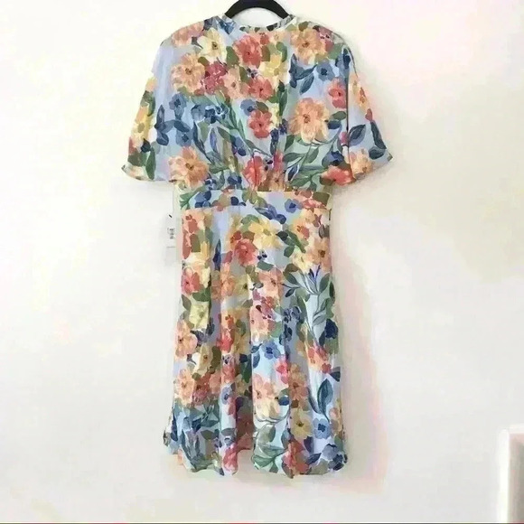 Maggy London Dolman Sleeve Floral A-line Dress - Picture 6 of 10